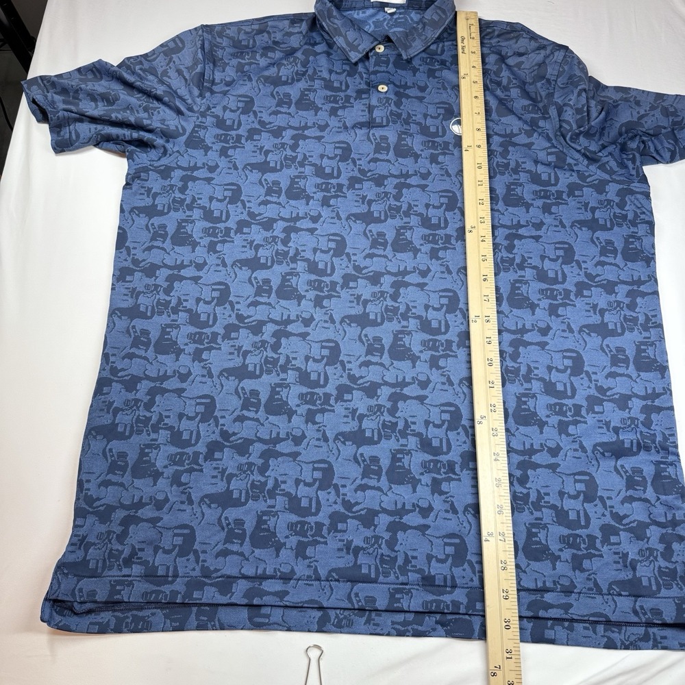 Peter Millar Guitar Jacquard Print Performance Polo Shirt Mens XL Musician READ - Picture 7 of 10